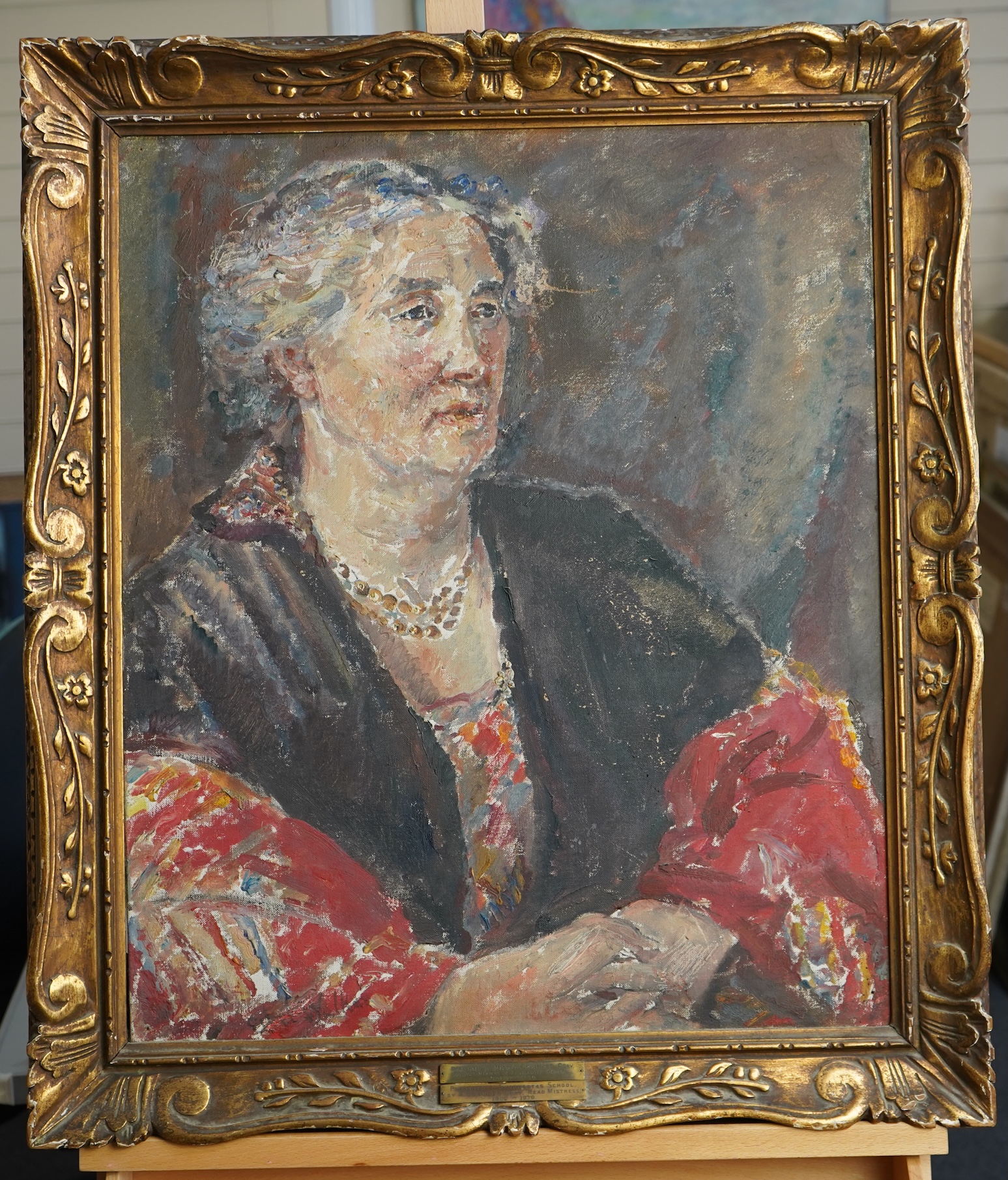 Dame Ethel Walker, 1861-1951, 'Miss A Grainger Gray, Head Mistress, Sandecotes School, Parkstone, Poole'
